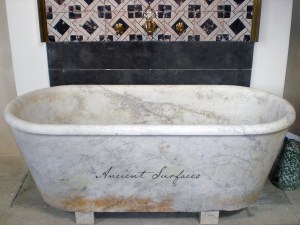 Antique Mabrle Bath Tub with Ancient Patina