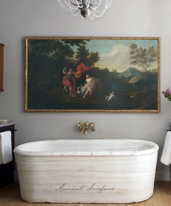 An Antique Hand Carved Marble Bath Tub