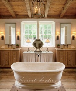 A Hand Carved Marble Bath Tub